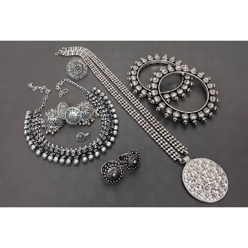 Seasonal Jewelry Clearance – Best Styles At The Lowest Prices Akruti Collection Oxidised Combo Set