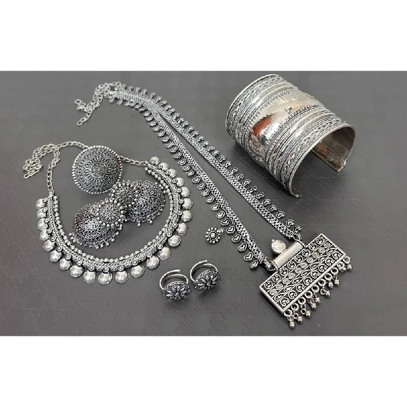 Luxury Meets Affordability – Jewelry Sale Now Live Akruti Collection Oxidised Plated Combo Set Luxury Meets Affordability – Jewelry Sale Now Live Akruti Collection Oxidised Plated Combo Set