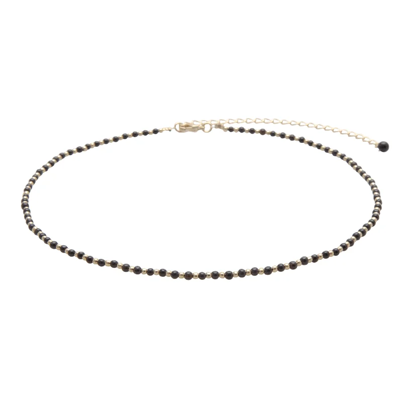 Make Your Outfit Shine With Discounted Jewelry Onyx Necklace Stack in Gold