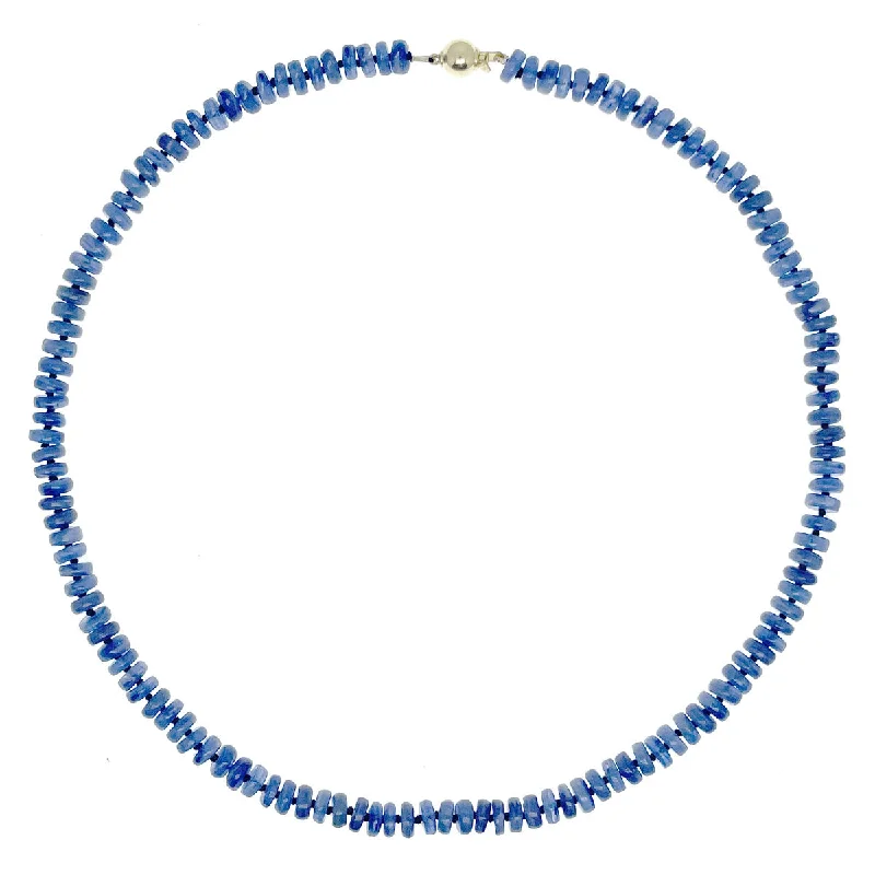 Discounted Jewelry For A Glamorous Look Beaded Kyanite Necklace - Medium Size