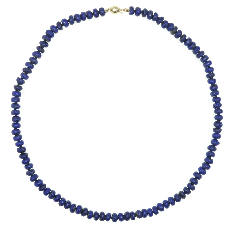 Shop Stylish Jewelry Now And Save Big Beaded Lapis Necklace - Medium Size