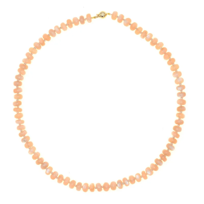 Unmissable Discounts On Timeless Jewelry Pieces Beaded Peach Moonstone Necklace