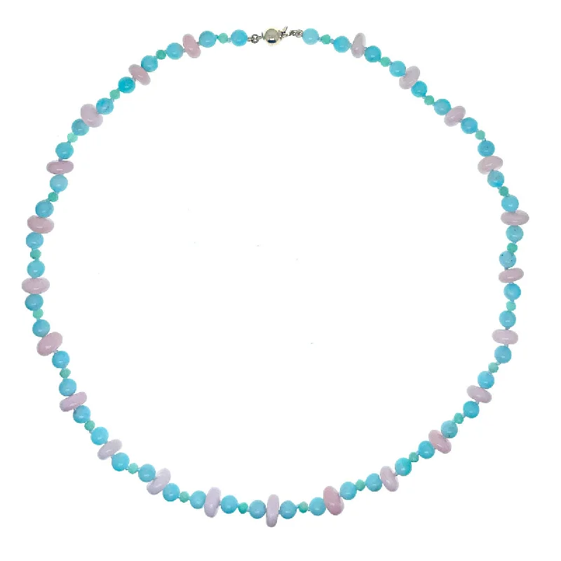 Premium Jewelry At Special Low Prices For A Limited Time Beaded Pink Opal, Amazonite and Chrysoprase Necklace Premium Jewelry At Special Low Prices For A Limited Time Beaded Pink Opal, Amazonite and Chrysoprase Necklace