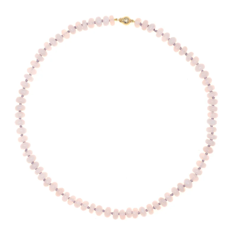 Bestselling Jewelry Now On Sale – Elevate Your Look Beaded Rose Quartz Necklace with Lavender or Pink Silk Bestselling Jewelry Now On Sale – Elevate Your Look Beaded Rose Quartz Necklace with Lavender or Pink Silk