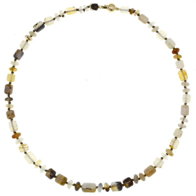 Limited-Time Offer On Elegant Jewelry Pieces Beaded Speckled Agate Necklace