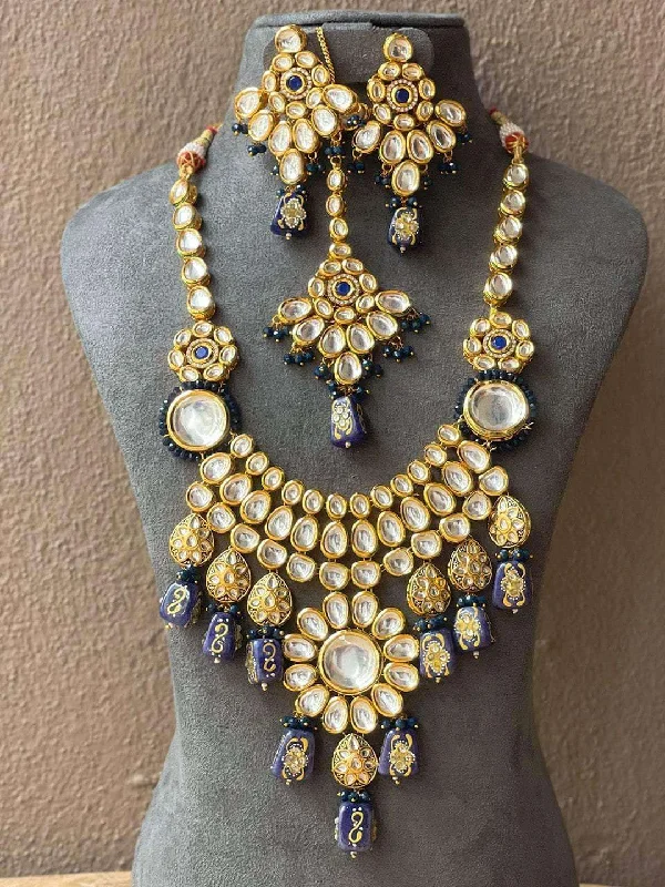 Handmade Pearl Jewelry For Timeless Elegance Big Kundan Choker Pendant Necklace
