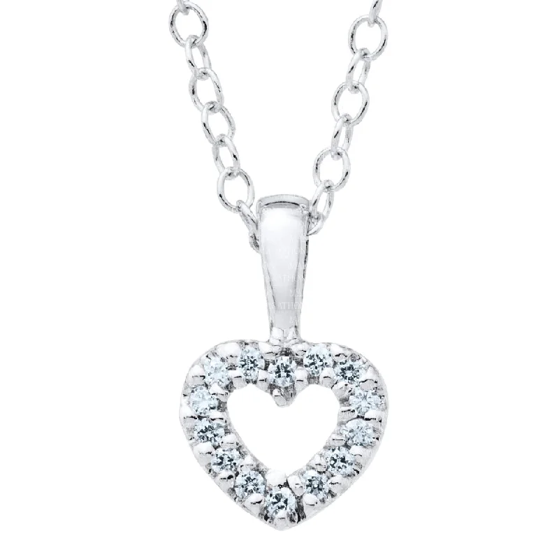 Exclusive Jewelry Sale – Limited-Time Discounts Children's Silver Open Heart CZ Pendant Exclusive Jewelry Sale – Limited-Time Discounts Children's Silver Open Heart CZ Pendant
