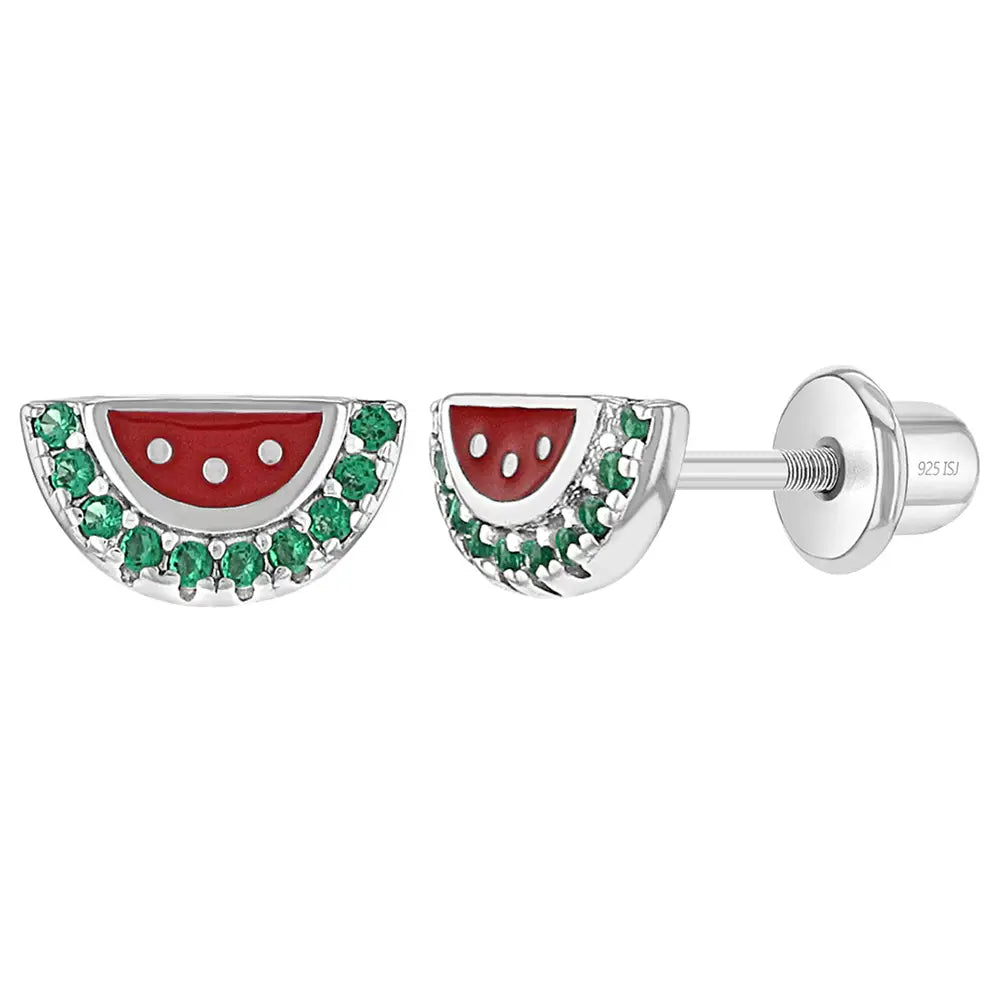 Upgrade Your Collection With Our Limited-Time Jewelry Sale Children's Sterling Silver CZ & Enamel Watermelon Stud Earrings Upgrade Your Collection With Our Limited-Time Jewelry Sale Children's Sterling Silver CZ & Enamel Watermelon Stud Earrings