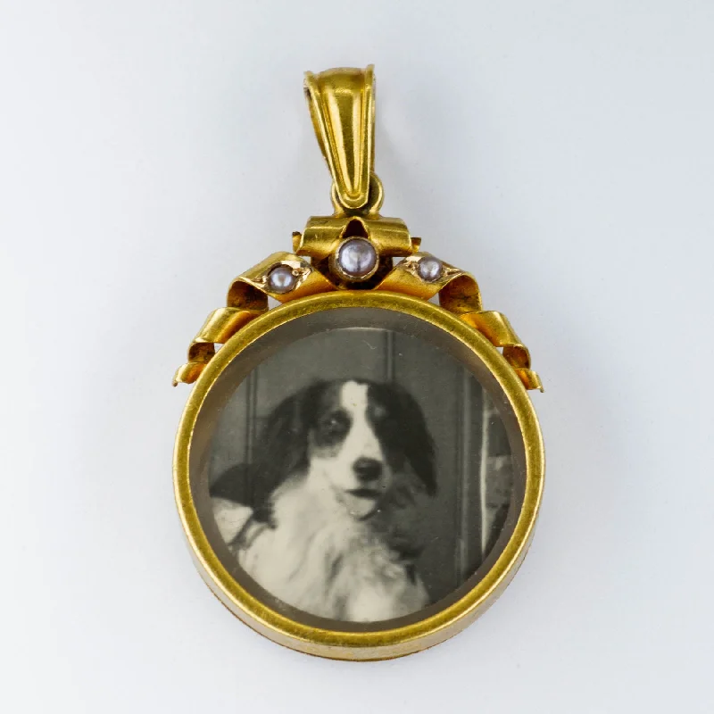 Special Sale On Handcrafted Jewelry – Shop Today Vintage 15k Hallmarked Yellow Gold and Seed Pearl Photo Locket |