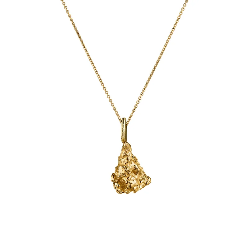 High-End Sparkle, Low-End Prices – Jewelry Sale Live Nugget 9K Gold Necklace