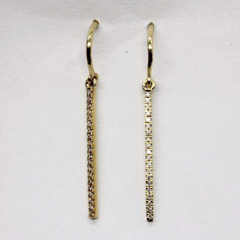 Luxury Jewelry At Unbeatable Discounts Diamond Colum Drop Earrings | 0.16ctw |