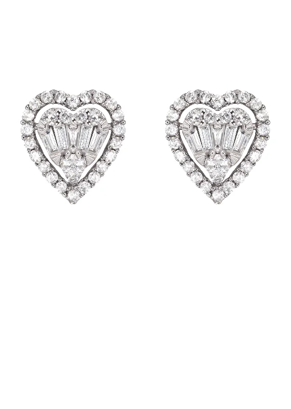 Clearance Sale On High-End Jewelry Collections Mens Stud Diamond Earrings | 0.75 Carats 14K White Gold Clearance Sale On High-End Jewelry Collections Mens Stud Diamond Earrings | 0.75 Carats 14K White Gold