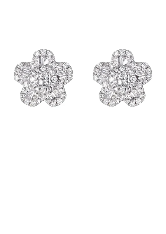 Luxury Jewelry Sale – Sparkle For Less Mens Stud Diamond Earrings | 1.05 Carats 14K White Gold Luxury Jewelry Sale – Sparkle For Less Mens Stud Diamond Earrings | 1.05 Carats 14K White Gold