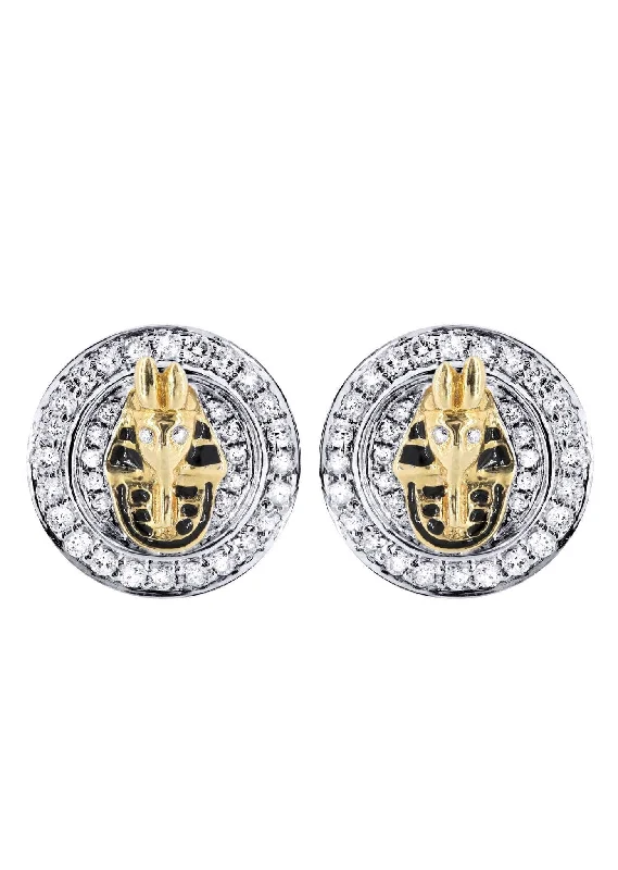 Huge Savings On Timeless Jewelry Collections Diamond Earrings For Men |  14K Yellow Gold  | 0.76 Carats