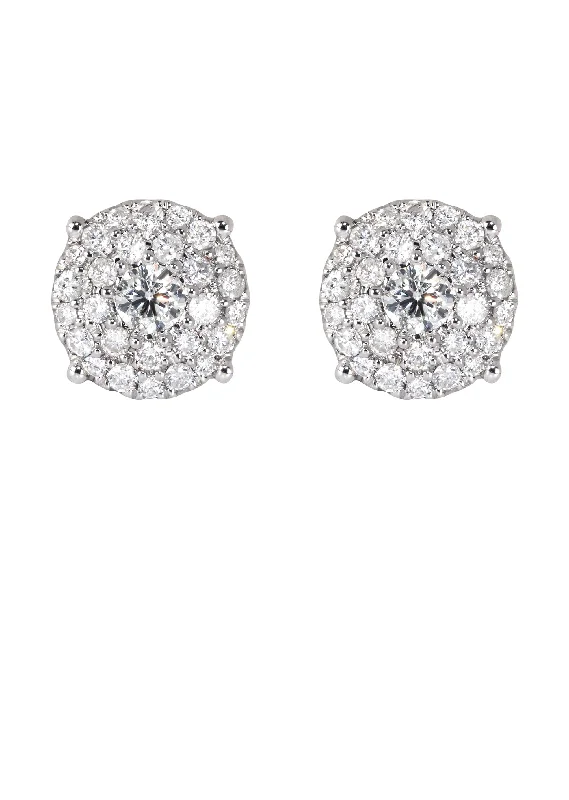 Shop Dazzling Jewelry With Special Promotional Discounts Mens Stud Diamond Earrings | 1.38 Carats 14K White Gold Shop Dazzling Jewelry With Special Promotional Discounts Mens Stud Diamond Earrings | 1.38 Carats 14K White Gold
