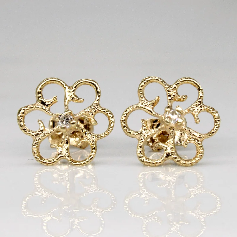 Trending Jewelry Now At Unbeatable Prices Diamond Flower Earrings | 0.04ctw |