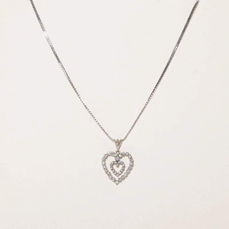 Limited-Time Jewelry Sale – Elegant Styles At Less Diamond Heart Pendant & Necklace | 1.12ctw | 19.5" | Limited-Time Jewelry Sale – Elegant Styles At Less Diamond Heart Pendant & Necklace | 1.12ctw | 19.5" |