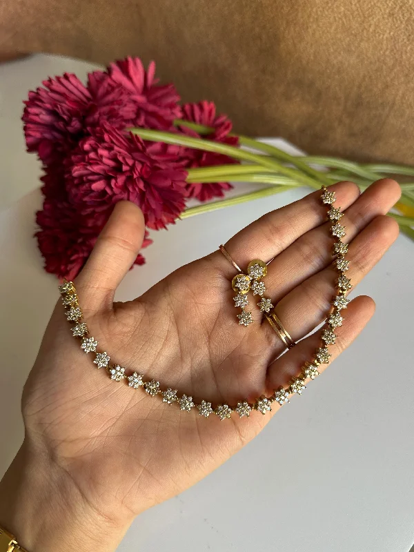 Jewelry Clearance Sale – Final Reductions Diamond lookalike Flower Necklace