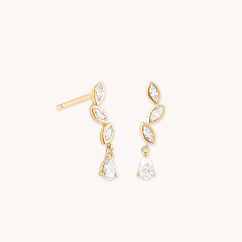 Jewelry Deals That Sparkle – Shop Today Diamond Marquise Drop Studs in Solid Gold