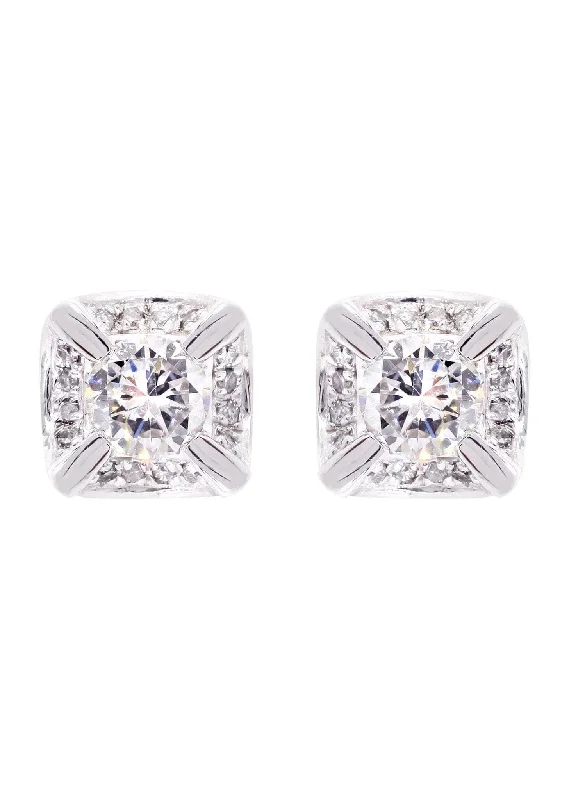 Elegant Jewelry, Exclusive Prices – Shop Now Diamond Stud Earrings For Men | 14K White Gold | 0.62 Carats Elegant Jewelry, Exclusive Prices – Shop Now Diamond Stud Earrings For Men | 14K White Gold | 0.62 Carats