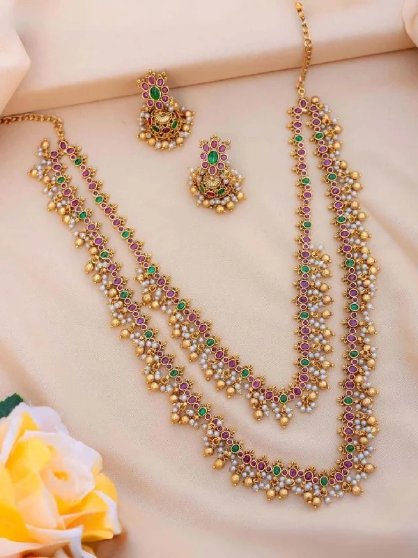 Waterproof Stainless Steel Jewelry For Lasting Beauty Double Layered Machilipatnam Bridal Necklace Waterproof Stainless Steel Jewelry For Lasting Beauty Double Layered Machilipatnam Bridal Necklace