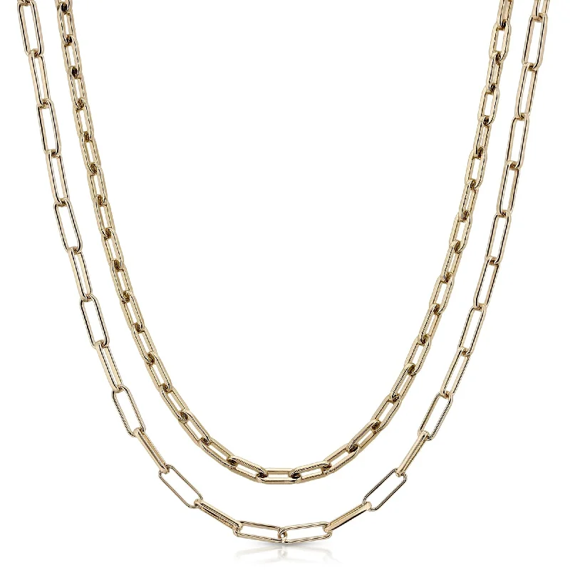 Must-Have Jewelry At Unbelievable Discounts Double Medium & Elongated Link Chain Necklace