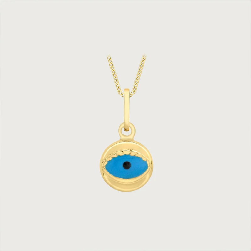 Modern Jewelry At Exclusive Discounts – Shop Today Enamelled Evil Eye Small Pendant in 9K Gold Modern Jewelry At Exclusive Discounts – Shop Today Enamelled Evil Eye Small Pendant in 9K Gold