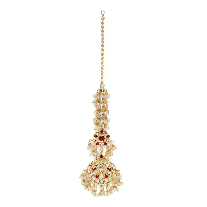 Flash Deals On Fine Jewelry – Shop Before It's Gone Etnico 18K Gold Plated Traditional Pearls Kundan Studded Maang Tikka for Women/Girls (T2872M) Flash Deals On Fine Jewelry – Shop Before It's Gone Etnico 18K Gold Plated Traditional Pearls Kundan Studded Maang Tikka for Women/Girls (T2872M)