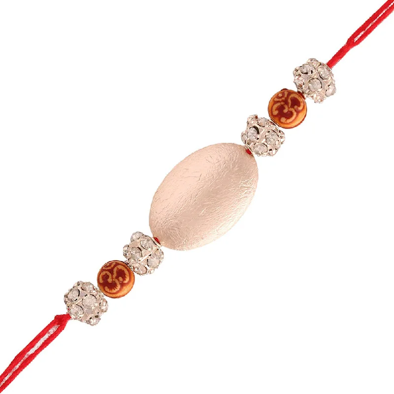 Limited-Time Offer On Elegant Jewelry Pieces Etnico Gold Plated Ethnic Designer Pearl Rakhi Bracelet for Brother/Men (R054-R) Limited-Time Offer On Elegant Jewelry Pieces Etnico Gold Plated Ethnic Designer Pearl Rakhi Bracelet for Brother/Men (R054-R)