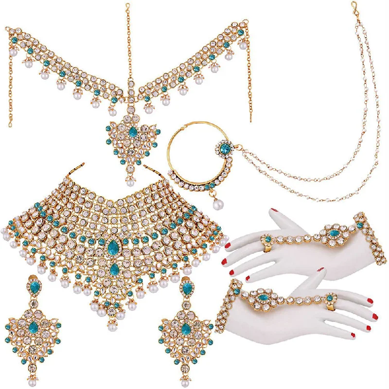 Customized Silver Jewelry For Unique Style Etnico Traditional Gold Plated Kundan Ethnic Bridal Jewellery Set for Women (BLP021SB) Customized Silver Jewelry For Unique Style Etnico Traditional Gold Plated Kundan Ethnic Bridal Jewellery Set for Women (BLP021SB)