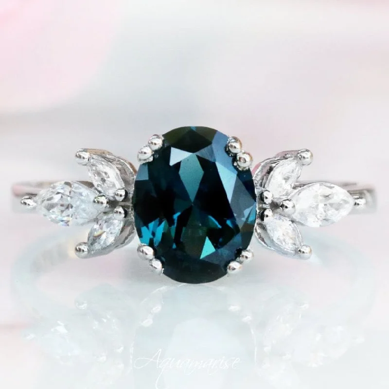 Chic, Trendy, And Affordable Jewelry Sale Eva London Blue Topaz Ring- Sterling Silver