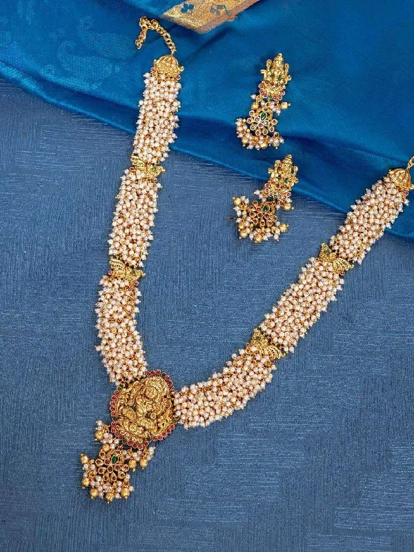Once-A-Year Jewelry Sale – Grab Your Favorites Now Exquisite Pearl Jhumka Necklace