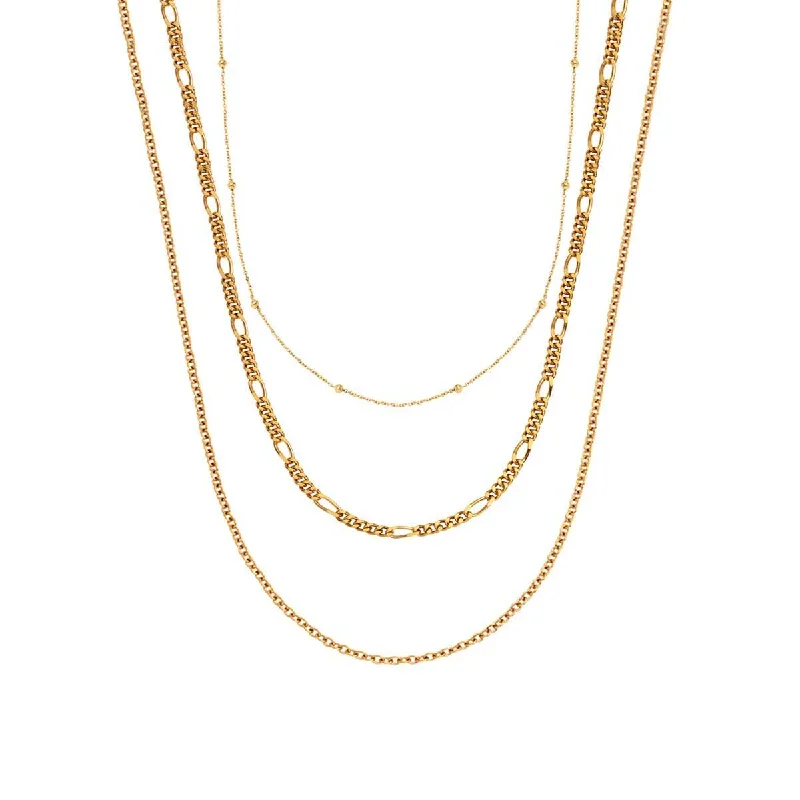 Shop Modern Jewelry Collections With Exclusive Discounts Fine Chain Layered Set (Gold) Shop Modern Jewelry Collections With Exclusive Discounts Fine Chain Layered Set (Gold)