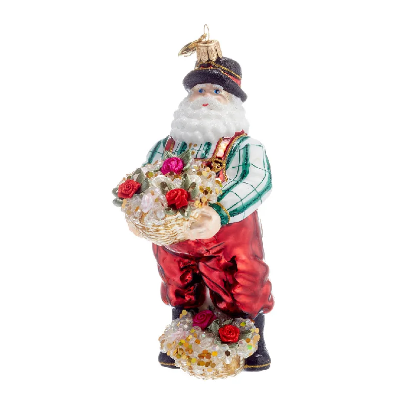 Shop Trending Jewelry With Exclusive Savings Gardening Santa with Flowers Ornament