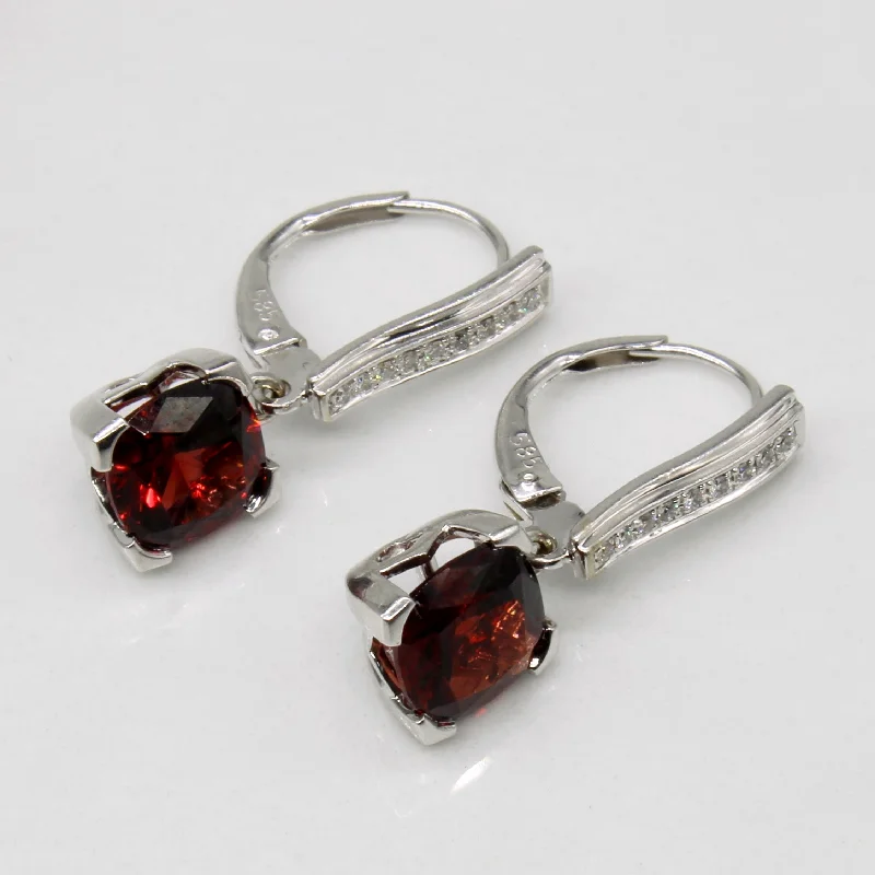 Exclusive Jewelry Offers – Sparkle For Less Garnet & Diamond Drop Earrings | 3.00ctw, 0.06ctw | Exclusive Jewelry Offers – Sparkle For Less Garnet & Diamond Drop Earrings | 3.00ctw, 0.06ctw |