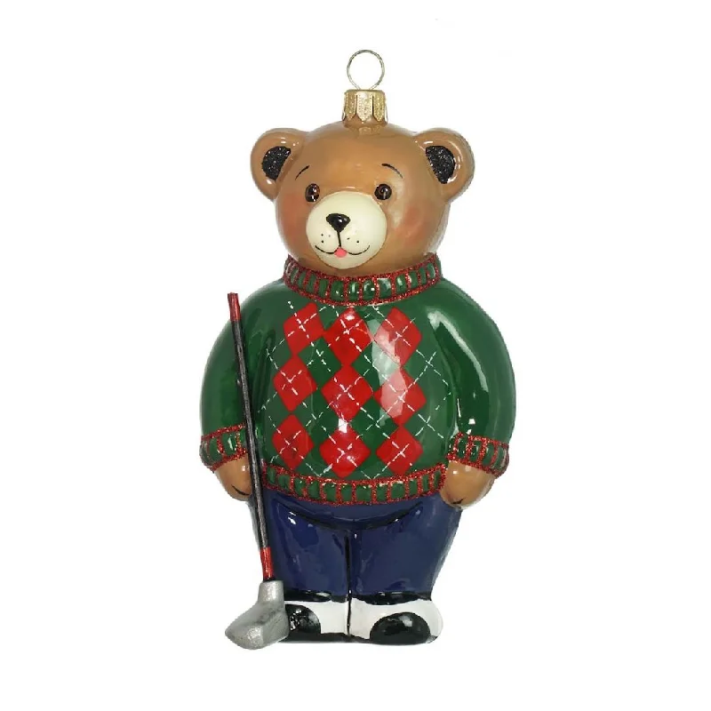 Seasonal Jewelry Sale – Upgrade Your Collection Golfer Teddy Bear Ornament