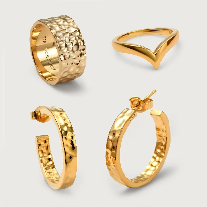 Personalized Jewelry Sale – Unique Gifts At Low Prices Grecian Hammered Large Hoops + Grecian Hammered Ring + Grecian Wishbone Ring Personalized Jewelry Sale – Unique Gifts At Low Prices Grecian Hammered Large Hoops + Grecian Hammered Ring + Grecian Wishbone Ring