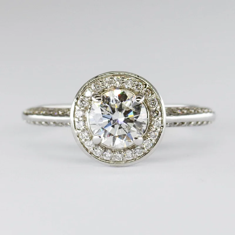 Breathtaking Jewelry, Breathtaking Prices GIA Certified Halo Diamond Engagement Ring | 1.00ctw | SI2 I XXX | SZ 6.5 |