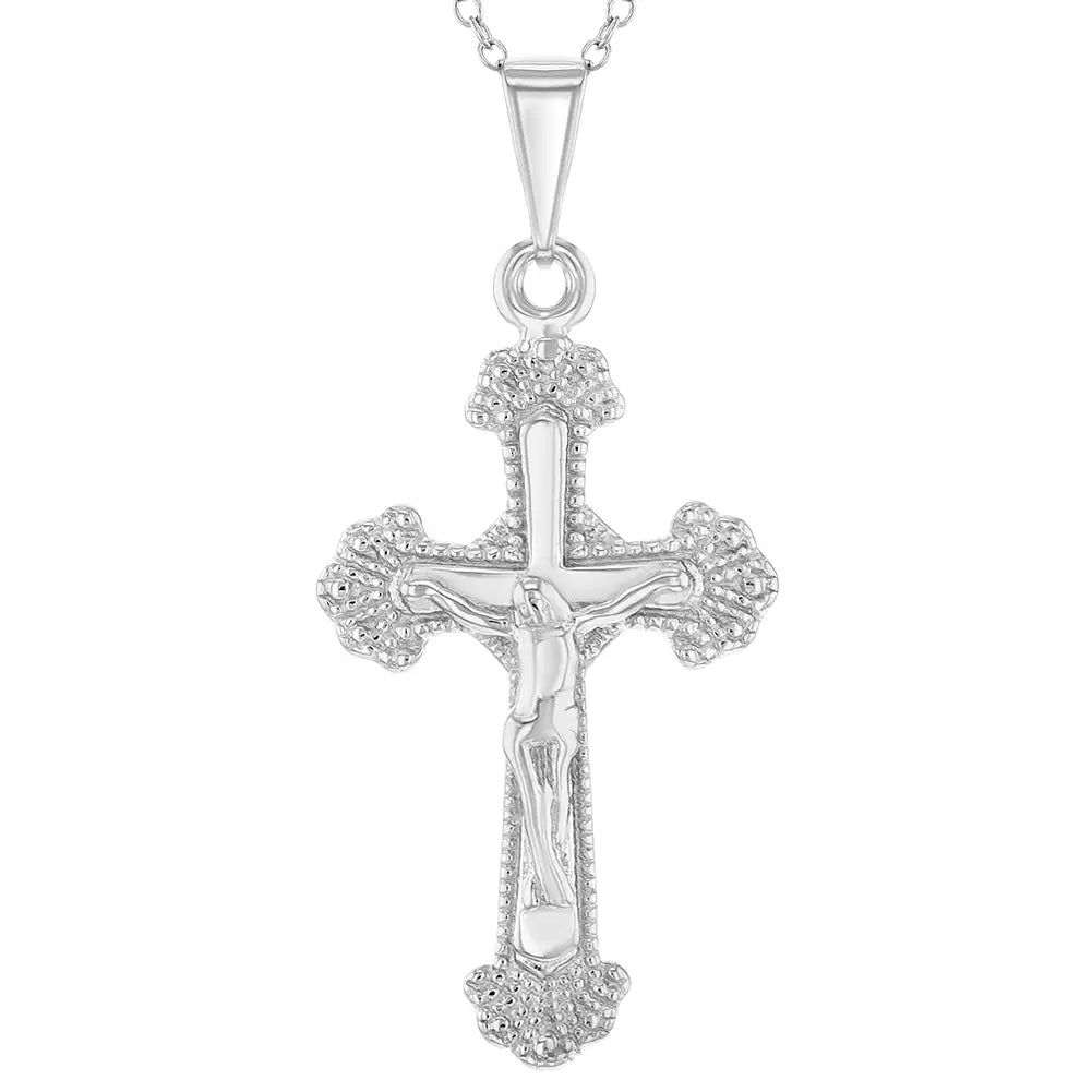 The Ultimate Jewelry Sale – Exclusive Styles At Great Prices Children's Sterling Silver Cross Crucifix Pendant Necklace