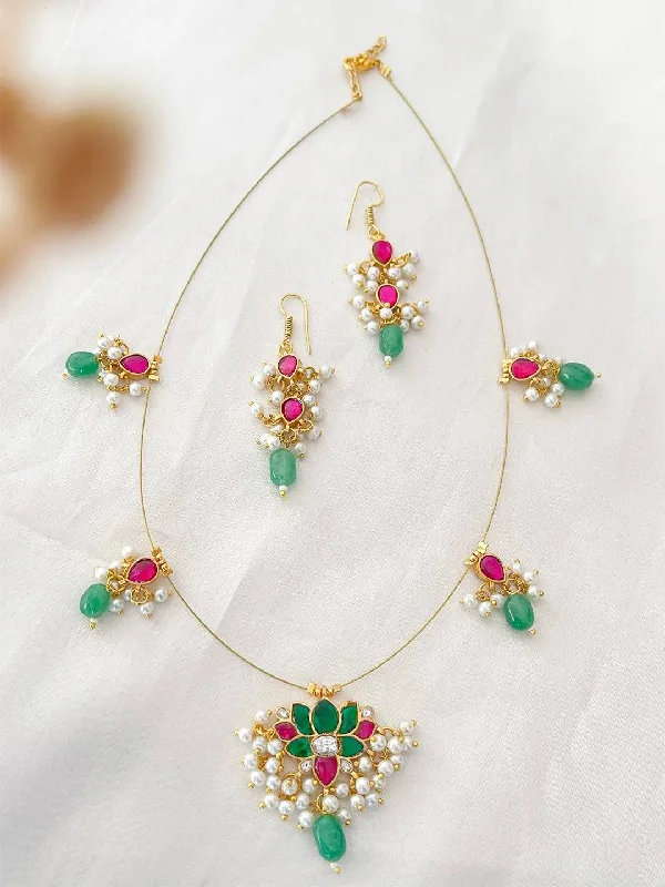 Premium Diamond Jewelry For Unforgettable Moments Invisible Jadau Kundan Necklace