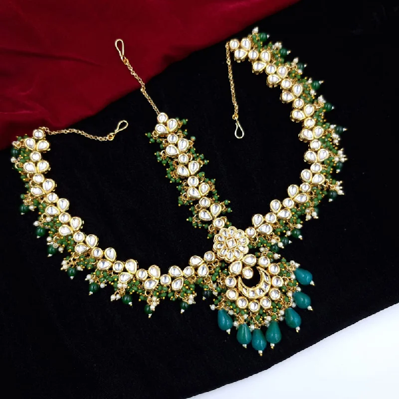 Trendy Minimalist Jewelry For Everyday Wear JCM Gold Plated Kundan Stone Damini Maangtikka Trendy Minimalist Jewelry For Everyday Wear JCM Gold Plated Kundan Stone Damini Maangtikka