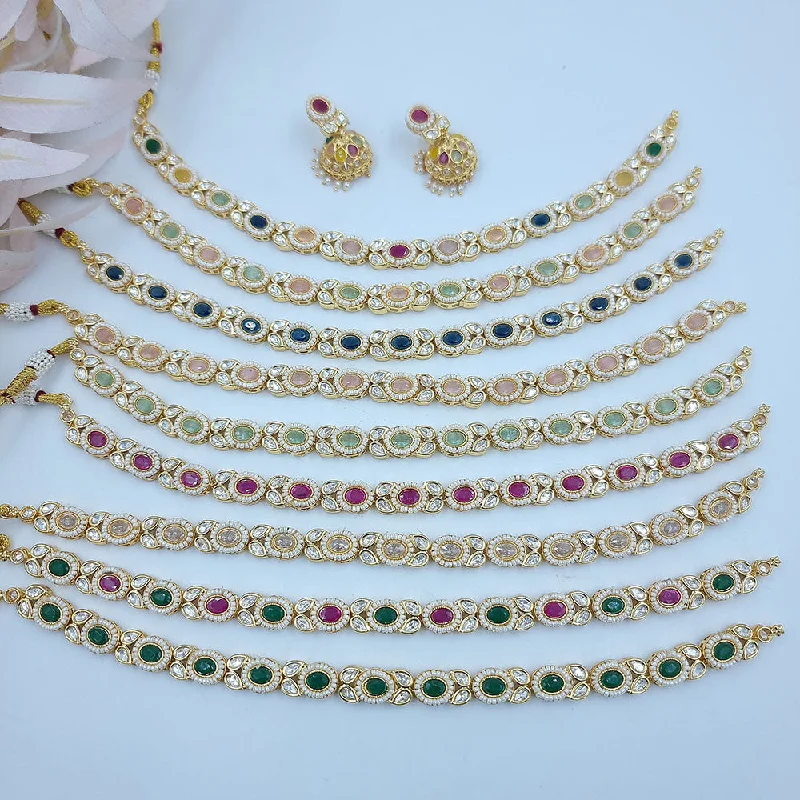 Special Offers On Handcrafted And Designer Jewelry JCM Gold Plated Kundan Stone And Pearls Necklace Set Special Offers On Handcrafted And Designer Jewelry JCM Gold Plated Kundan Stone And Pearls Necklace Set