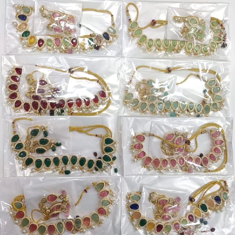 Your Perfect Accessory At The Perfect Price JCM Gold Plated Kundan Stone & Beads Necklace Set Your Perfect Accessory At The Perfect Price JCM Gold Plated Kundan Stone & Beads Necklace Set