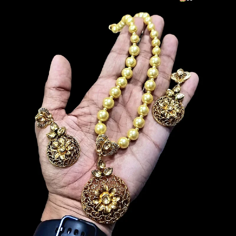 Shop Stylish Jewelry Now And Save Big JCM Gold Plated Pearl Necklace Set
