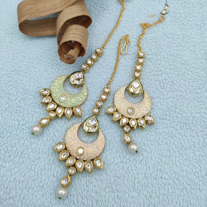 Grab Your Favorite Jewelry At The Lowest Prices Jewel Addiction Gold Plated Polki Kundan Mangtikka
