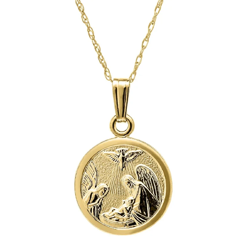 Bold And Beautiful Jewelry Now At Irresistible Prices Kiddie Kraft 14KT Yellow Gold 15-inch Childrens Religious Medal Pendant Bold And Beautiful Jewelry Now At Irresistible Prices Kiddie Kraft 14KT Yellow Gold 15-inch Childrens Religious Medal Pendant