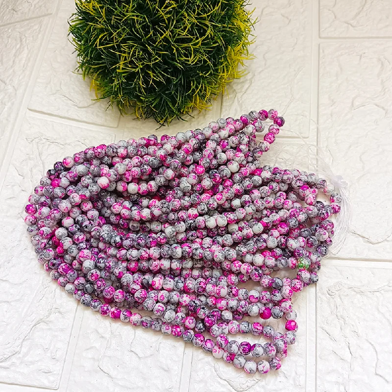 Fashion-Forward Jewelry At Exclusive Discounts Kriaa Colored Printed Round Beads 1 String For Jewellery Making (Approx 77 Beads) Fashion-Forward Jewelry At Exclusive Discounts Kriaa Colored Printed Round Beads 1 String For Jewellery Making (Approx 77 Beads)