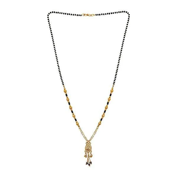Stunning Jewelry At A Fraction Of The Price Kriaa White Austrian Stone And Black Beads Gold Plated Mangalsutra Stunning Jewelry At A Fraction Of The Price Kriaa White Austrian Stone And Black Beads Gold Plated Mangalsutra