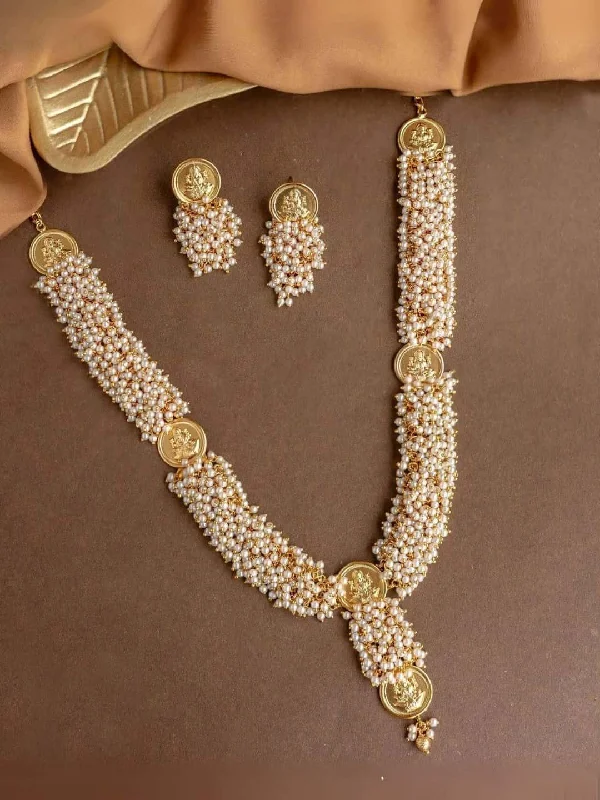 Flash Sale On Exquisite Jewelry – Don't Miss Out Lakshmi Clustered Pearl Haram