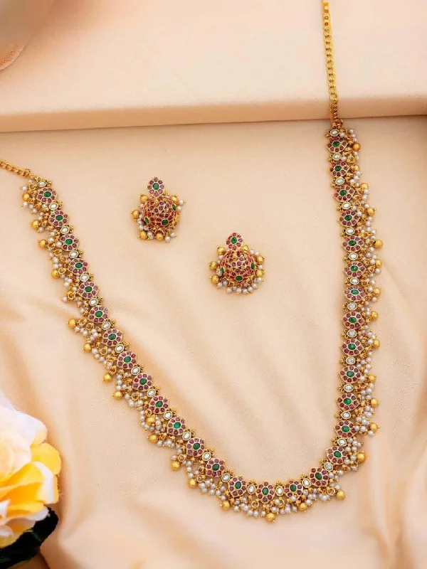 Get The Best Deals On Timeless Jewelry Pieces Long Haram With Jhumka Earrings